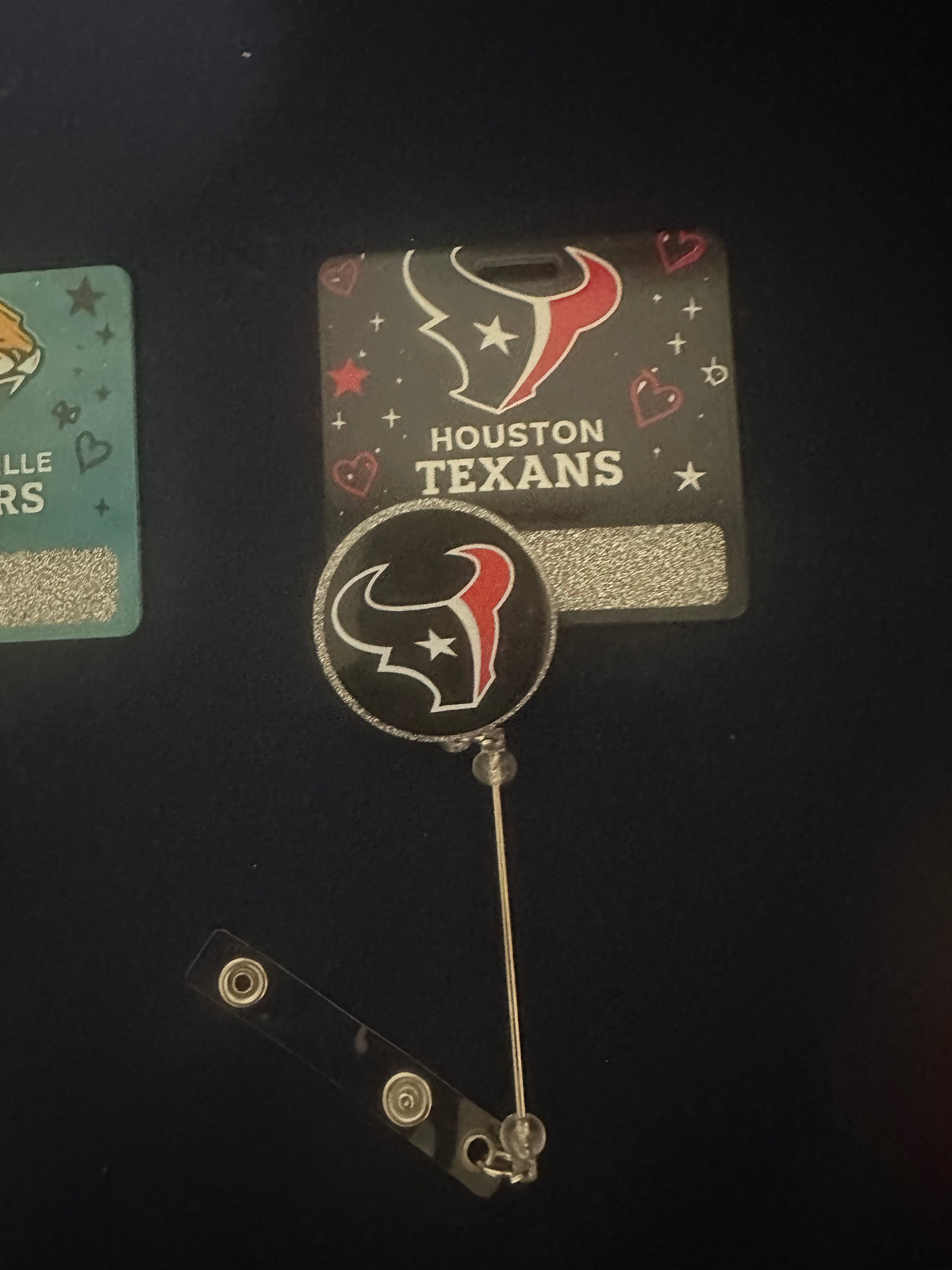 Custom NFL inspired badge holders