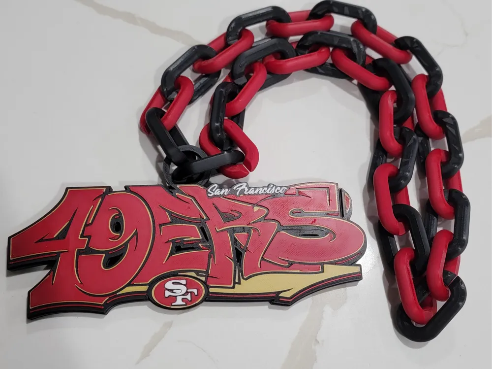 Inspired Football Team 3D Printed Hype Chain