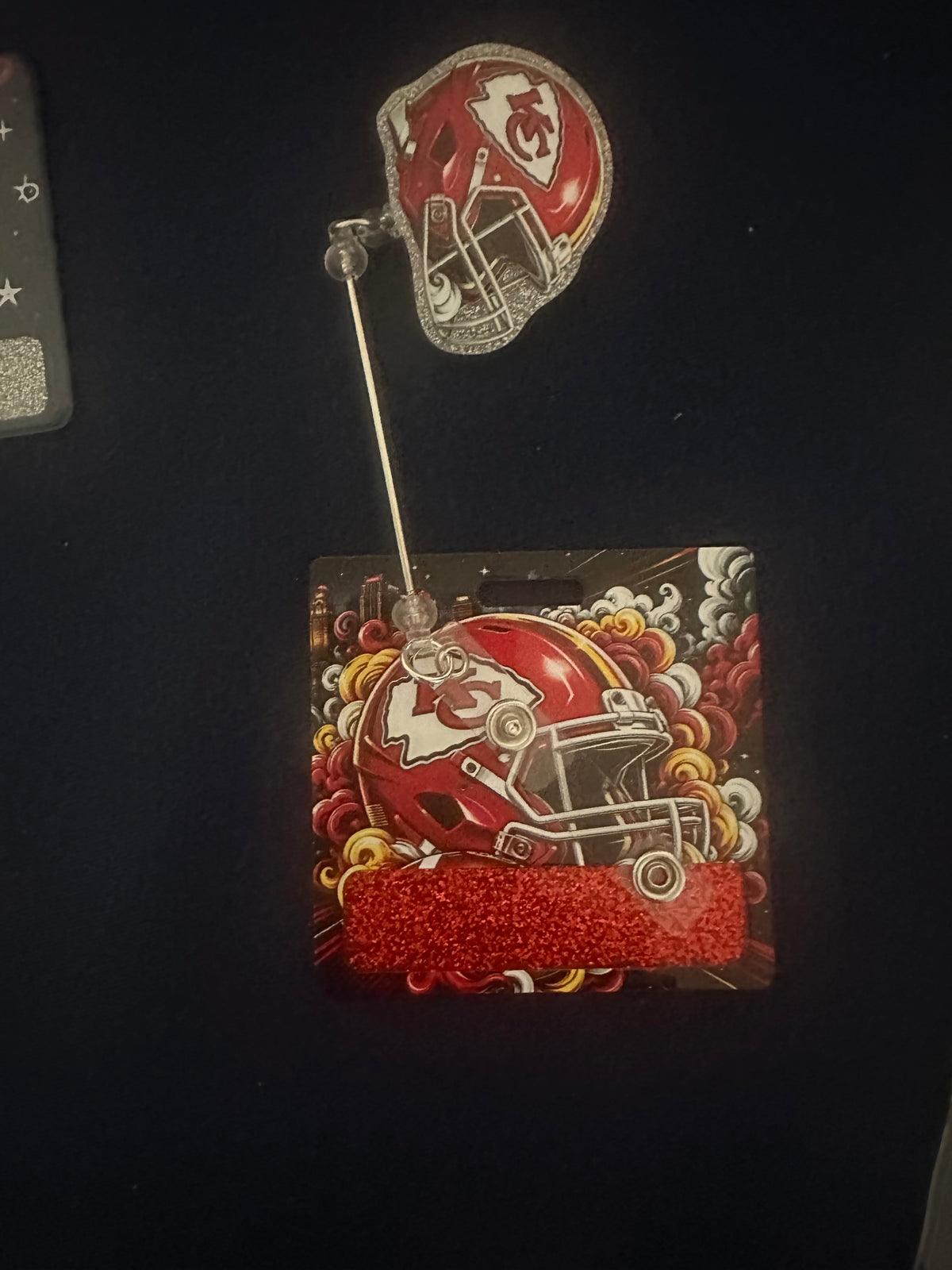 Custom NFL inspired badge holders