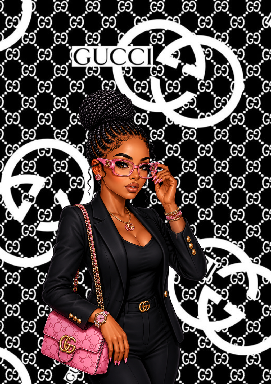 Inspired Black women GG A5 notebook M3F file